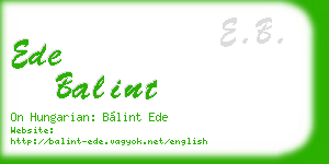 ede balint business card